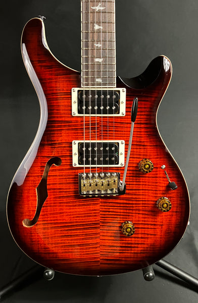PRS SE Custom 24 Semi-Hollow Piezo Electric Guitar Orange Tiger Smokeburst