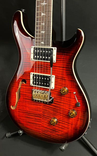PRS SE Custom 24 Semi-Hollow Piezo Electric Guitar Orange Tiger Smokeburst