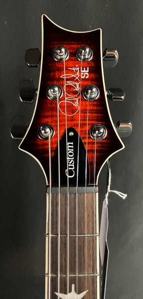 PRS SE Custom 24 Semi-Hollow Piezo Electric Guitar Orange Tiger Smokeburst