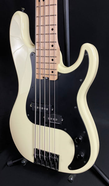 Schecter P-5 Retro Series 5-String Bass Guitar Ivory Finish