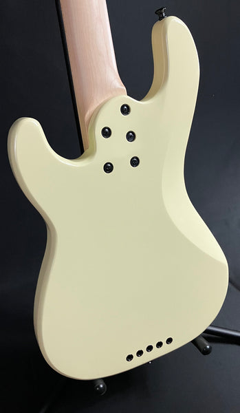 Schecter P-5 Retro Series 5-String Bass Guitar Ivory Finish