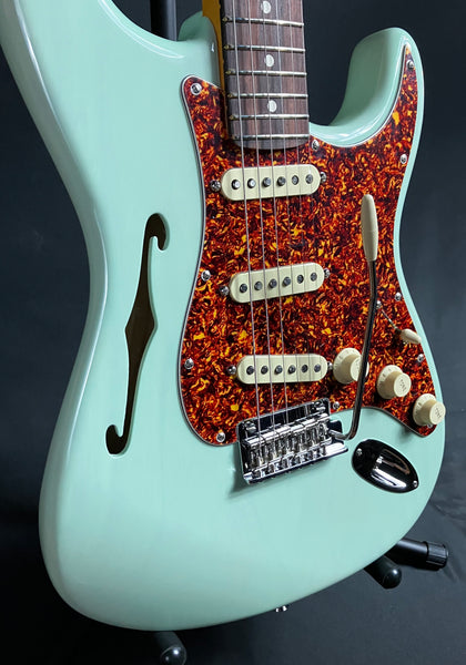 Fender American Professional II Thinline Stratocaster Electric Guitar Surf Green w/ OHSC