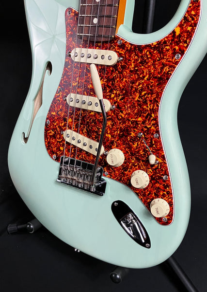 Fender American Professional II Thinline Stratocaster Electric Guitar Surf Green w/ OHSC