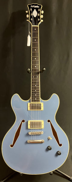 D'Angelico Excel DC Tour Semi-Hollow Electric Guitar Slate Blue Finish
