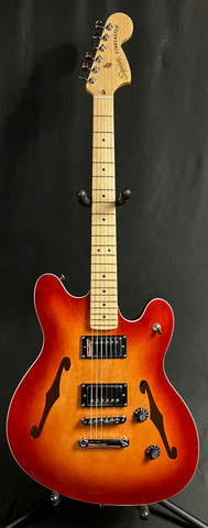 Squier Affinity Starcaster Delxue Semi-Hollow Electric Guitar Sienna Sunburst