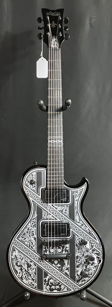 Schecter Solo-II Przym Palladium Electric Guitar Gloss Black w/ Etched Metal Faceplate
