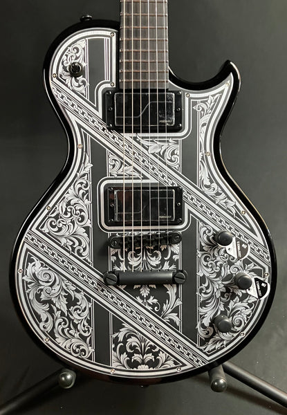 Schecter Solo-II Przym Palladium Electric Guitar Gloss Black w/ Etched Metal Faceplate