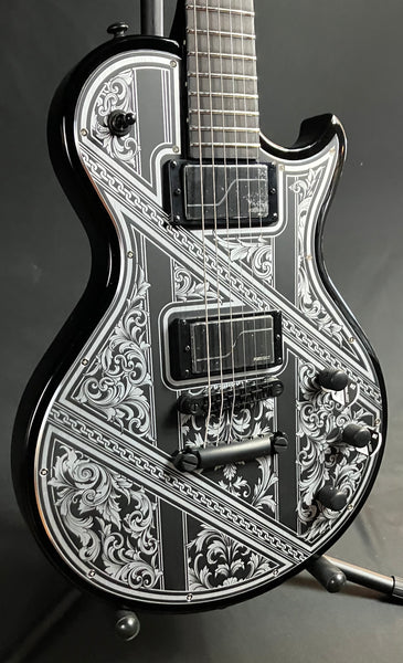 Schecter Solo-II Przym Palladium Electric Guitar Gloss Black w/ Etched Metal Faceplate