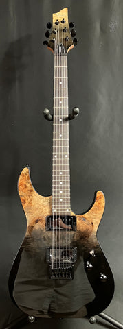 Schecter C-1 Standard Electric Guitar Black Fade Burst Burl Finish