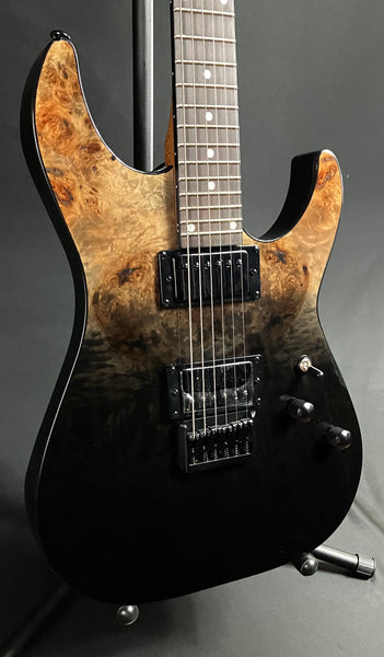 Schecter C-1 Standard Electric Guitar Black Fade Burst Burl Finish