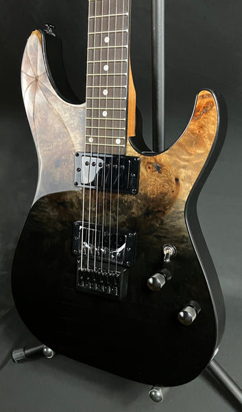 Schecter C-1 Standard Electric Guitar Black Fade Burst Burl Finish
