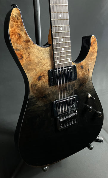 Schecter C-1 Standard Electric Guitar Black Fade Burst Burl Finish