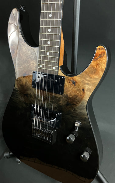 Schecter C-1 Standard Electric Guitar Black Fade Burst Burl Finish