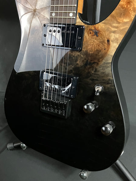 Schecter C-1 Standard Electric Guitar Black Fade Burst Burl Finish