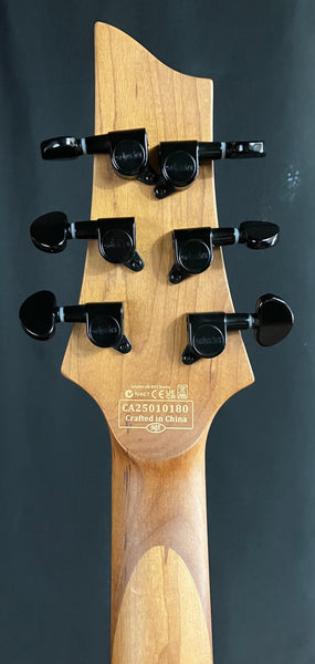 Schecter C-1 Standard Electric Guitar Black Fade Burst Burl Finish