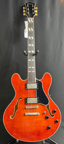Eastman T59/TV-AMB Semi-Hollow Thinline Electric Guitar Vintage Amber w/ Case