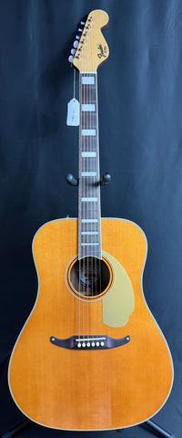 Fender King Vintage Dreadnought Acoustic-Electric Guitar Aged Natural w/ OHSC (961)