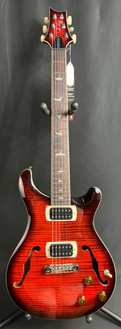 PRS SE Hollowbody I Piezo Electric Guitar Orange Tiger Smokeburst Finish w/ Gig Bag