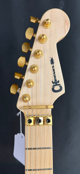 Charvel Pro-Mod DK24 HH FR M Mahogany Electric Guitar Quilted Dark Amber Finish