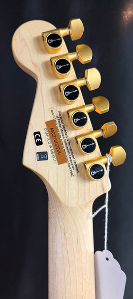 Charvel Pro-Mod DK24 HH FR M Mahogany Electric Guitar Quilted Dark Amber Finish