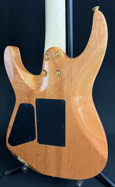 Charvel Pro-Mod DK24 HH FR M Mahogany Electric Guitar Quilted Dark Amber Finish