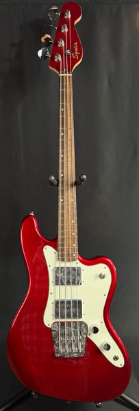 Squier Paranormal Rascal Bass 4-String Bass Guitar Candy Apple Red Finish