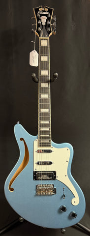 D'Angelico Premier Bedford SH Semi-Hollow Electric Guitar Ice Blue Metallic Finish