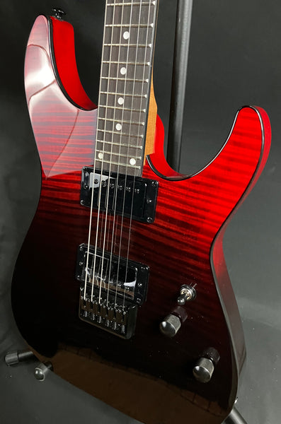 Schecter C-1 Standard Electric Guitar Flamed Blood Burst Finish