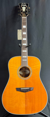 D'Angelico Premier Lexington Dreadnought Acoustic-Electric Guitar Vintage Natural (502)