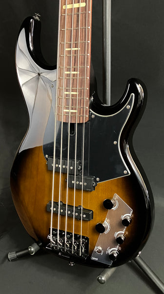 Yamaha BB735A Broad Bass 5-String Bass Guitar Dark Coffee Sunburst w/ Gig Bag (270)