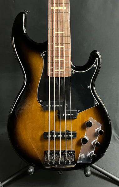Yamaha BB735A Broad Bass 5-String Bass Guitar Dark Coffee Sunburst w/ Gig Bag (142)