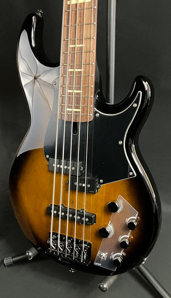 Yamaha BB735A Broad Bass 5-String Bass Guitar Dark Coffee Sunburst w/ Gig Bag (142)