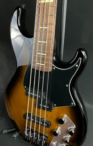 Yamaha BB735A Broad Bass 5-String Bass Guitar Dark Coffee Sunburst w/ Gig Bag (142)