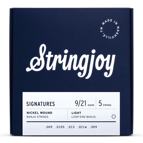 Stringjoy NW0921 Signatures Banjo String Set Nickel Wound 9-21