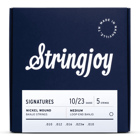 Stringjoy NW1023 Signatures Banjo String Set Nickel Wound 10-23