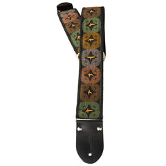 PRS 2" Retro Guitar Strap Custom Jacquard Orange Birds