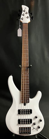 Yamaha TRBX305WH 5-String Electric Bass Guitar Gloss White Finish
