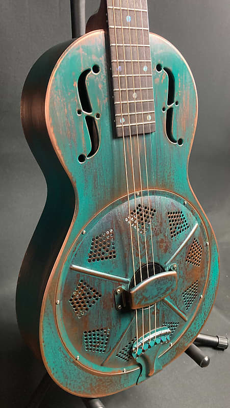Recording King RM 993 VG Swamp Dog Metal Body Parlor Resonator Guitar
