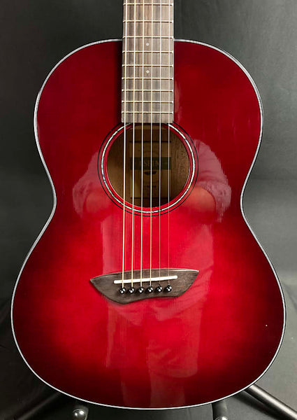 Yamaha CSF1MCRB Parlor Acoustic-Electric Guitar Crimson Red Burst w/ Gig Bag