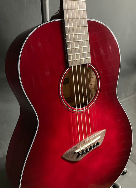 Yamaha CSF1MCRB Parlor Acoustic-Electric Guitar Crimson Red Burst w/ Gig Bag
