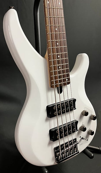 Yamaha TRBX305WH 5-String Electric Bass Guitar Gloss White Finish