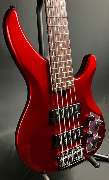 Yamaha TRBX305CAR 5-String Bass Guitar Gloss Candy Apple Red Finish