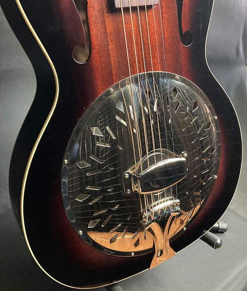 Recording King RR-41E-VS Rattlesnake Round Neck Resonator Vintage Sunburst w/ Fishman Nashville