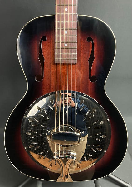 Recording King RR-41E-VS Rattlesnake Round Neck Resonator Vintage Sunburst w/ Fishman Nashville