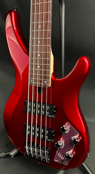 Yamaha TRBX305CAR 5-String Bass Guitar Gloss Candy Apple Red Finish