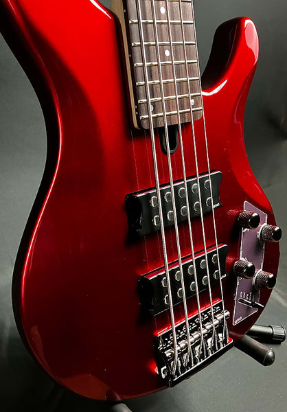 Yamaha TRBX305CAR 5-String Bass Guitar Gloss Candy Apple Red Finish