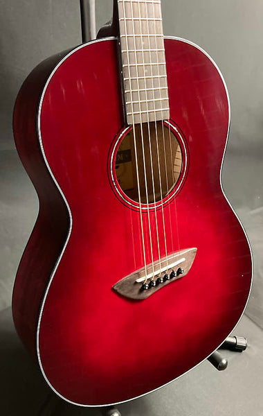Yamaha CSF1MCRB Parlor Acoustic-Electric Guitar Crimson Red Burst w/ Gig Bag