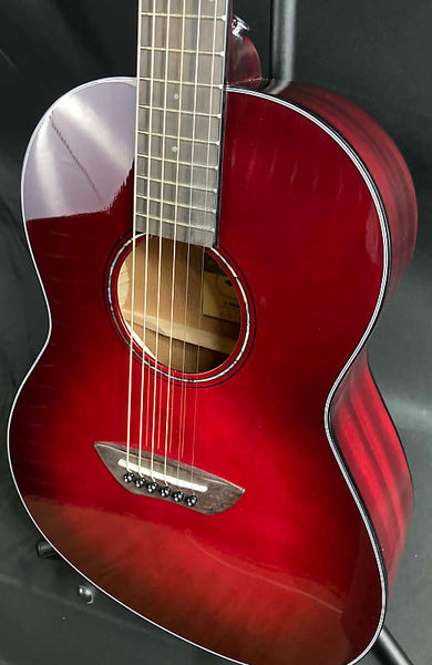 Yamaha CSF1MCRB Parlor Acoustic-Electric Guitar Crimson Red Burst w/ Gig Bag
