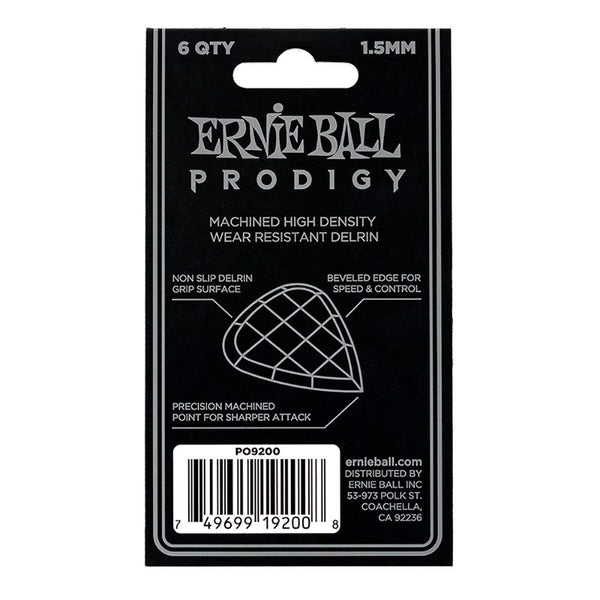 Ernie Ball 9200 Prodigy 1.5mm Mini Guitar Picks Black