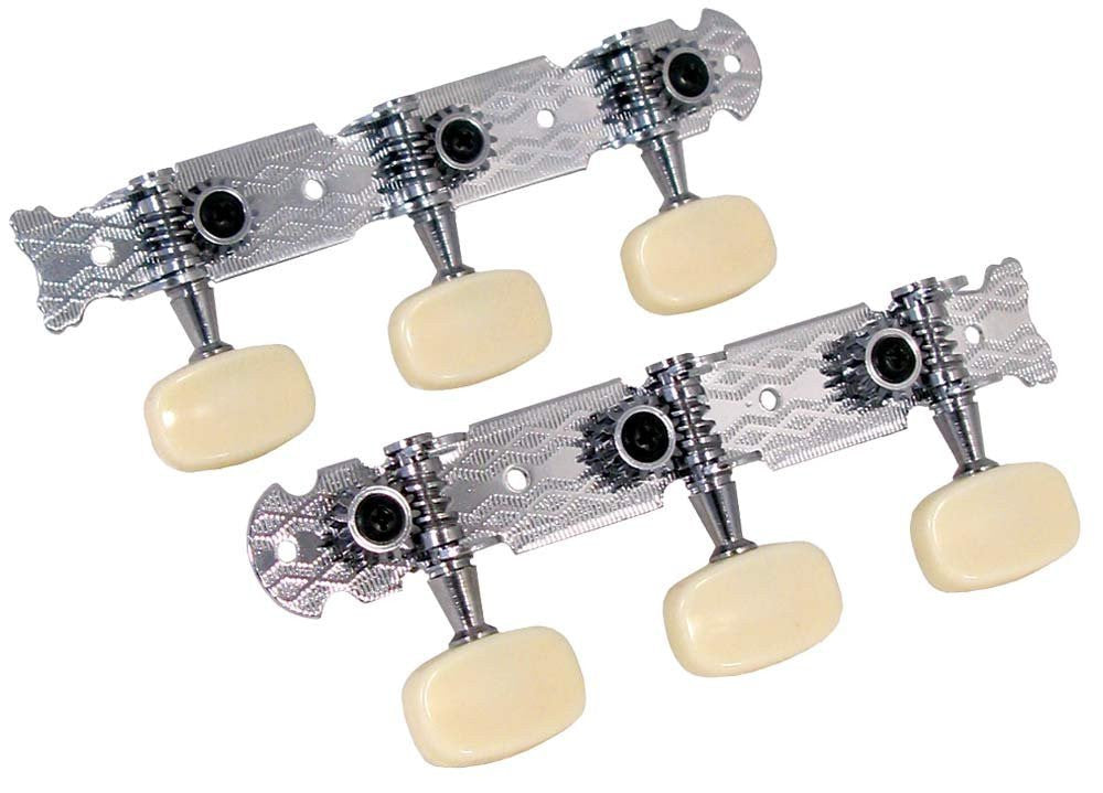 Golden Gate F-2001 Acoustic Guitar Tuners - 2 Planks (3+3) - Chrome
